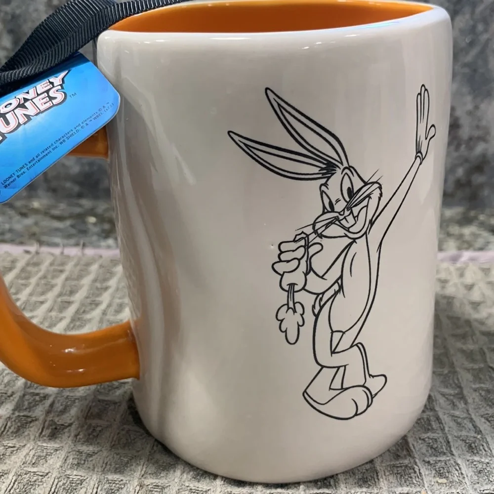 Rae Dunn Looney Tunes Bugs Bunny WHAT'S UP DOC? Double Sided Mug - Picture 1 of 2